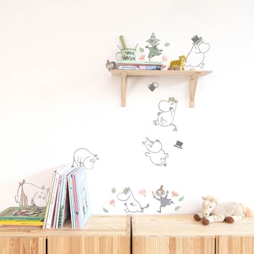 Moomin Characters Wall Decals: Plastic-Free Paper Stickers