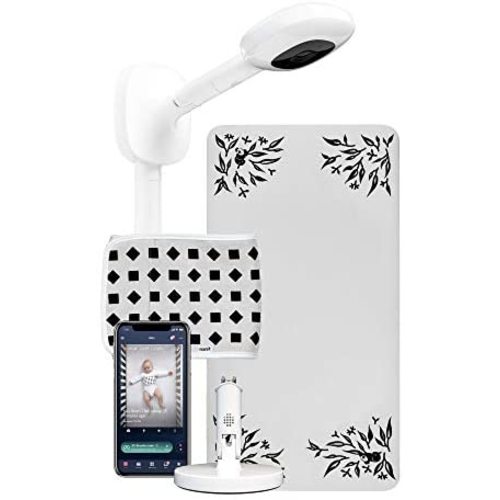 Nanit Pro Complete Baby Monitoring System Bundle – Includes 1080p Camera, Travel Multi-Stand, Smart Sheets Crib Sheet, Breathing Wear Band - Tracks Infant Sleep, Breathing Motion, and Height