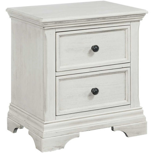 Olivia White 2 Drawer Nightstand
