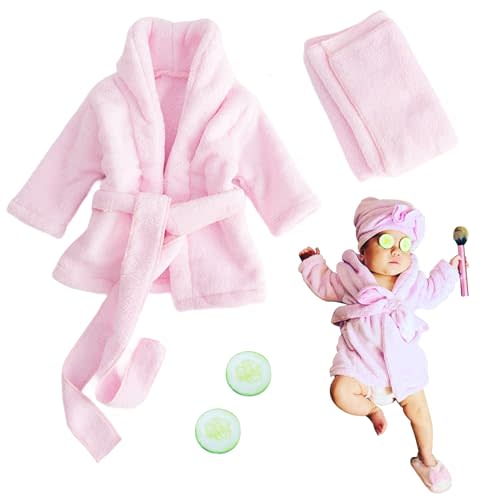 Jastore Newborn Photography Props Bathrobe Outfits Girl Baby Photo Prop Outfit Bathrobe Baby Photoshoot Props Robe
