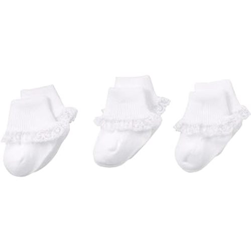 Jefferies Socks Baby-Girls 3 Pair Pack Simplicity Lace Socks