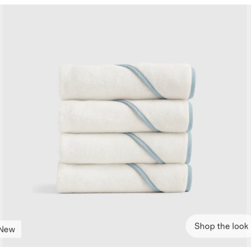 Organic Turkish Cotton Baby Hooded Towel Set 4-Pack in White