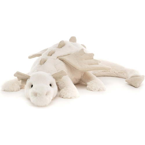 Jellycat Snow Dragon Stuffed Animal, Large 19.5 inches - Mythical Plush Toy - Classic Children's Gift