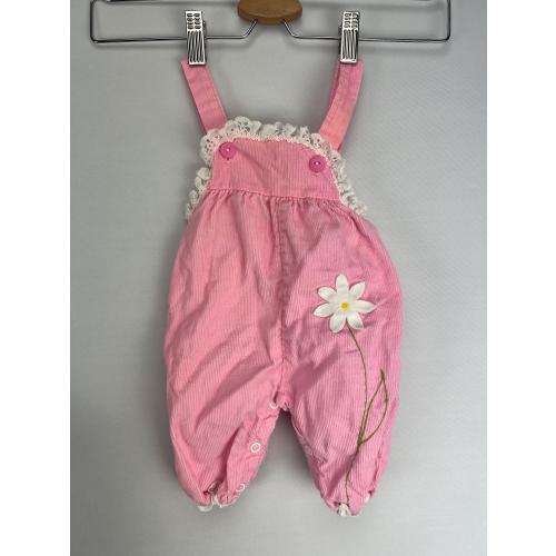 Vintage Baby Corduroy Pink Overalls - Bibs CUTE TOGS - 3 to 6 months