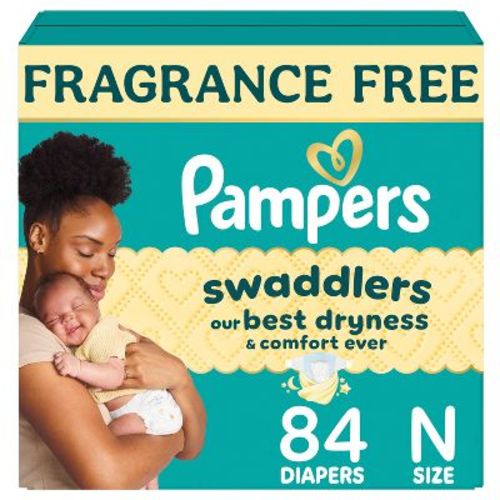 Pampers Swaddlers Sensitive Disposable Diapers - Size 0 - 84ct
