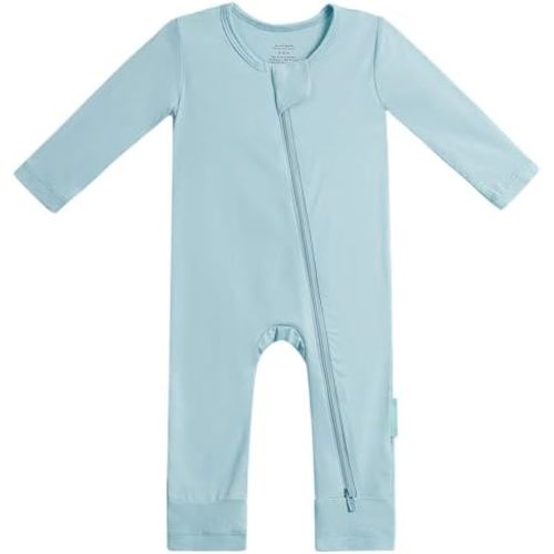 PurComfy Baby Long Sleeve Romper Jumpsuit, Premium Soft Rayon One Piece Pajamas Boy Girl 2-Way Zipper Coverall Sleeper