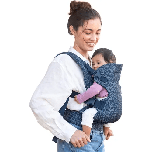 Infantino Flip Advanced 4-in-1 Carrier - Ergonomic, Convertible, face-in and face-Out Front and Back Carry for Newborns and Older Babies 8-32 lbs, Floral Navy