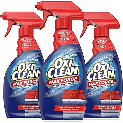 OxiClean Max Force Laundry Stain Remover Spray, 12 Fl. Oz, 3-Pack