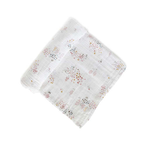 Organic Cotton Muslin Swaddle - Flower Patch