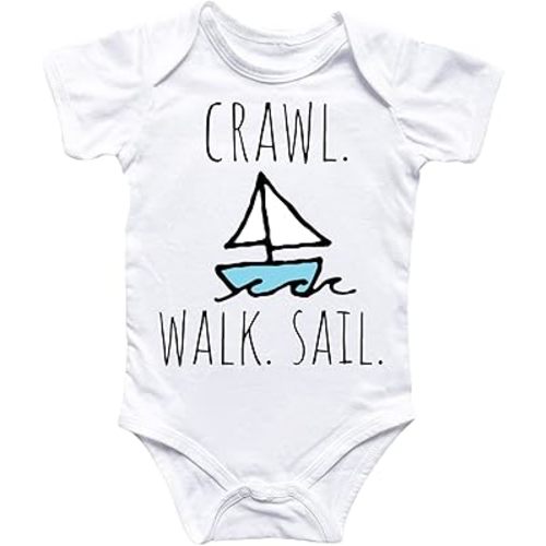NOFO VIBES Sailboat Sailor Boat - Baby Boy Girl Clothes Infant Bodysuit Funny Cute Newborn