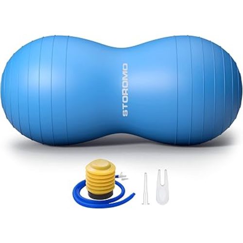 Anti-Burst Peanut Ball,Kids Active Wiggle Seat,for Labor, Therapy, Kids with ADHD – Eco-Friendly Birth Ball for Pregnancy, Physical Therapy & Exercise– with Pump