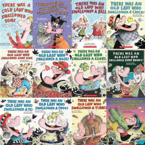 There Was An Old Lady Library of 12 Books Set