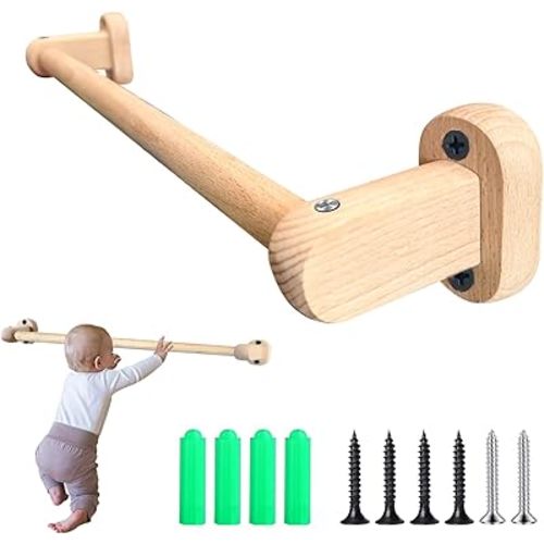 Baby Pull up Bar Toddler Pull Up Bar Montessori Wall-Mounted Handrail Ballet Bar for Toddlers Suitable for Baby to Learn to Stand and Support. (35.4 in)