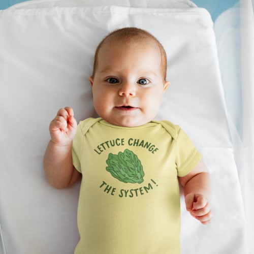 Lettuce Change The System Onesie