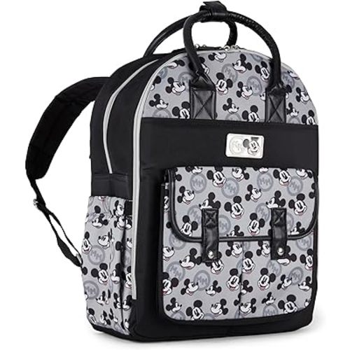 Disney Cudlie Backpack Diaper Bag for Moms | Large Spacious Travel Diaper Backpack for Baby Boy and Girl | 16-Inches Height Multi-Functional Baby Bag with Cute Patterns