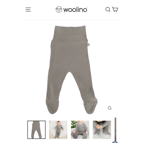 Baby Footed Pants, Merino Wool