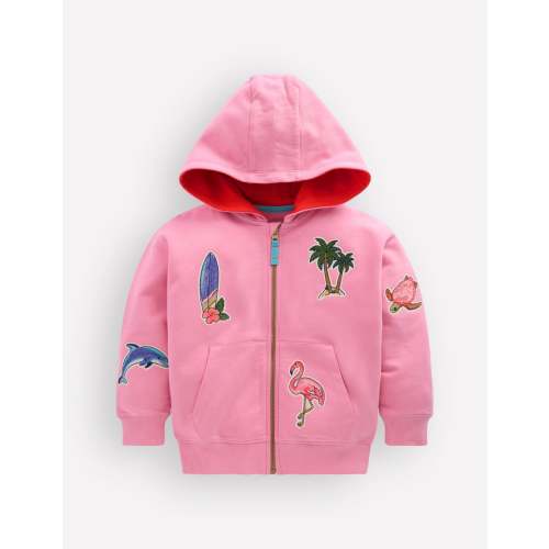 Badge Superstitch Hoodie-Bubblegum Pink Badges