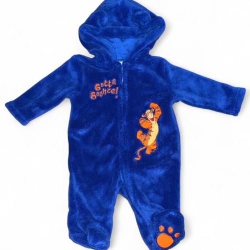 Y2K tigger "gotta bounce" fleece suit. 0/3m