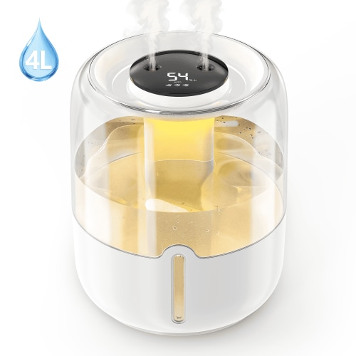BCOOSS 4L Cool Mist Humidifier for Room Home Top Fill Ultrasonic Air Humidifier and Vaporizer with Humidity Sensor