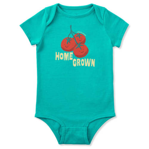 Infant Smiling Home Grown Tomatoes Short Sleeve Crusher Baby Bodysuit