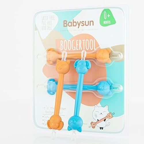 3 in 1 Baby Booger Remover and Baby Ear Cleaner Tool Baby Nose Cleaner with Soft Silicone End Dual Ear Wax and Snot Remover Safe Nasal Picker for Newborns Infants & Toddlers, BPA Free