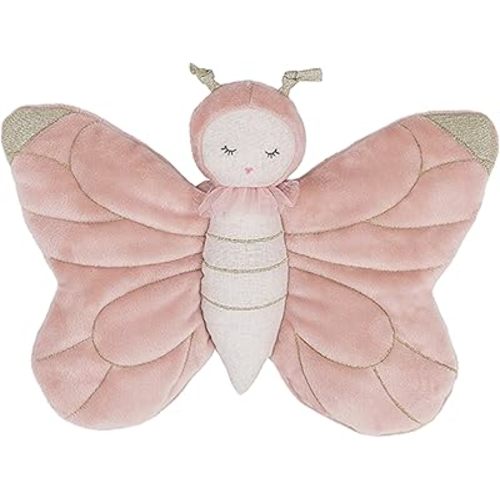 MON AMI Bettina The Butterfly Stuffed Animal – 16” Pink, Plush Bug Toy for Kids, Plush Animals for Birthday Nursery Décor