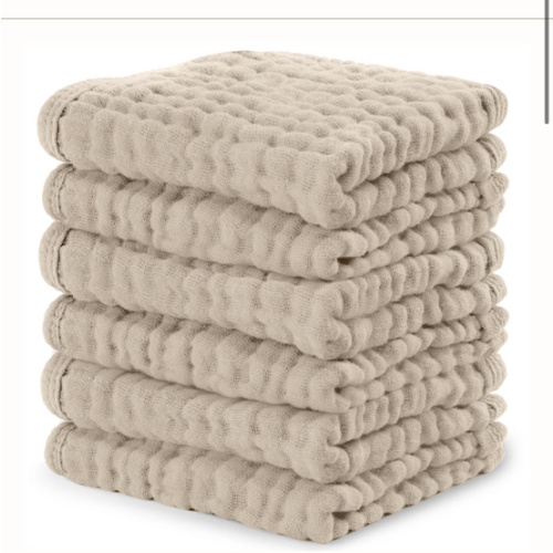 Muslin Washcloths in Sand – Comfy Cubs
