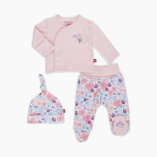 Magnetic Me Oganic Cotton Magnetic Wrap 3-Piece Set - Whistledon, Newborn