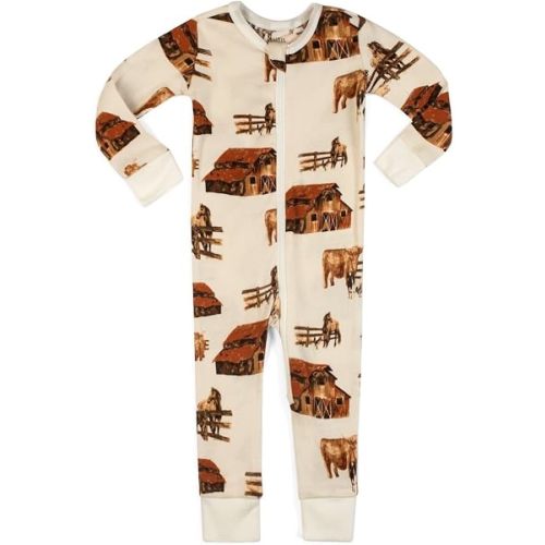 Milkbarn Baby Zipper Pajama - Soft & Gentle Baby Sleepers for Boys & Girls Made of 100% GOTS-Certified Organic Cotton