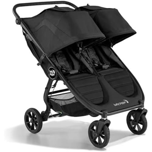 Baby Jogger® City Mini GT2 All-Terrain Side by Side Double Stroller, Twin Stroller for Newborns and Toddlers, Compatible with Britax, Cybex, Graco, and Maxi Cosi Infant Car Seats, Jet Black