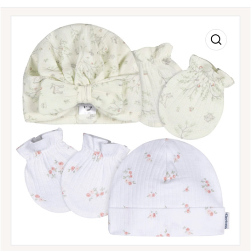 4-Piece Baby Girls Deer Cap and Mitten Set – Gerber Childrenswear