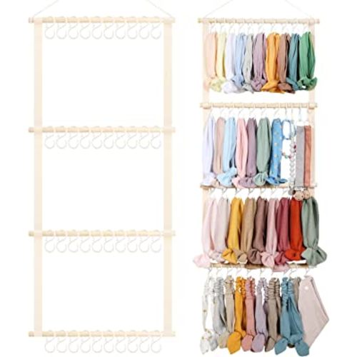 POVETIRE Headband Holder Head Bands Organizer for Girls, Baby Headbands Hair Accessories Organizer Storage Wall Hanging Decor for Nursery Toddler Girls Room…