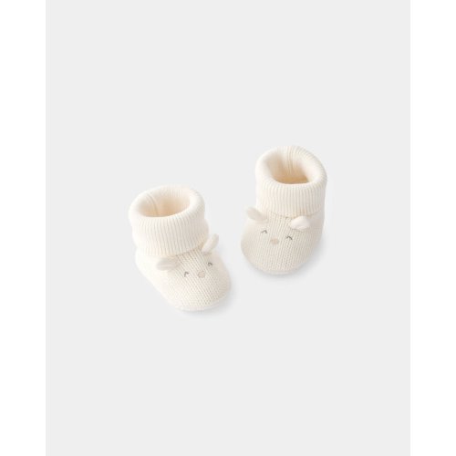 Baby Organic Cotton Crochet Booties in Cream - Little Planet | Carter's