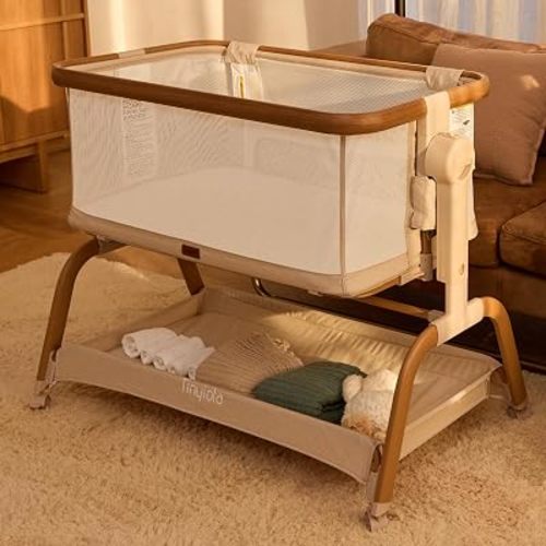 Tinyiota 3 in 1 Baby Bassinet,Rocking Bassinets Bedside Sleeper for Babies