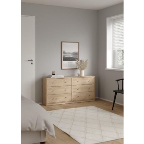 Tvilum Portland 56" 6 Drawer Double Dresser