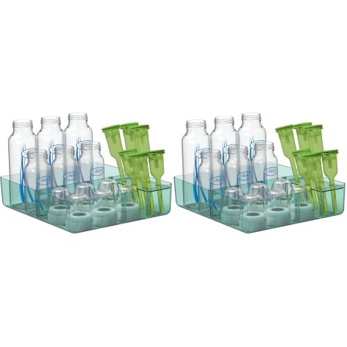 Dr. Brown's Baby Bottle Storage Tray, BPA-Free, Green, 2-Pack