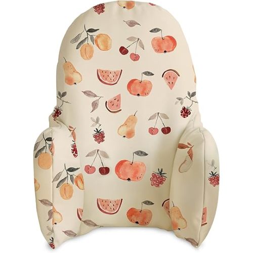 Yeah Baby Goods Wipeable IKEA Antilop Highchair Cushion Cover (Fruit Feast) - Soft, Waterproof Baby High Chair Cover