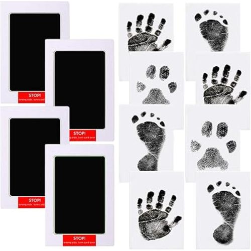 Inkless Hand and Footprint Kit, Newborn Baby Keepsake, 4-Pack