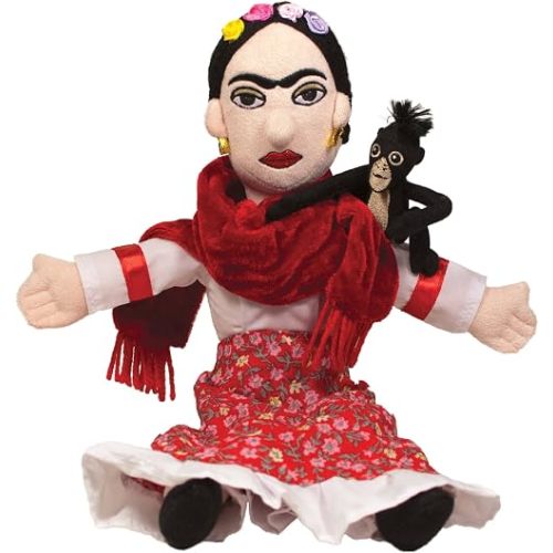 The Unemployed Philosophers Guild Frida Kahlo Doll - 12" Soft Stuffed Plush Little Thinker