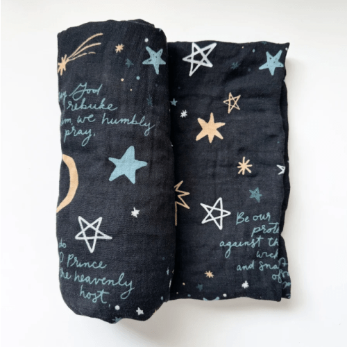 St. Michael Prayer - Catholic Baby Muslin Blanket Swaddle