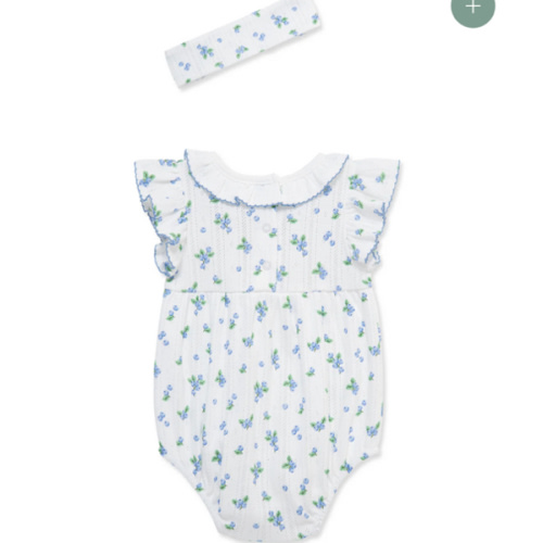 Blueberry Knit Bubble & Headband, 3M