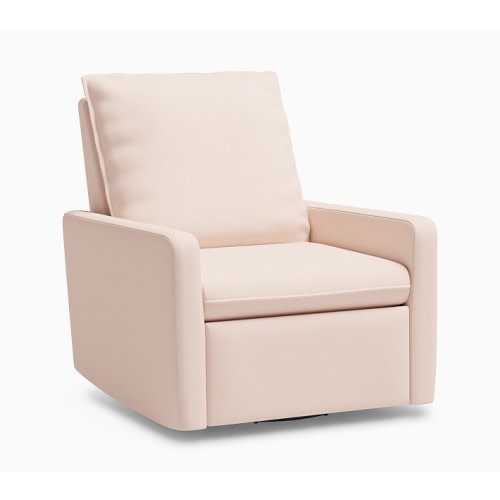 Paxton Power Recliner Performance Linen Blend Light Pink