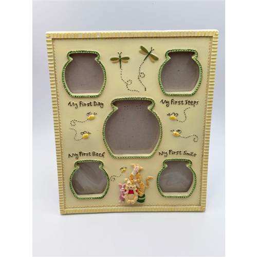 Disney Accents | Disney Baby Photo Frame Winnie The Pooh My First Day, Steps, Bath, Smile Picture | Color: Green/Yellow … | Whinnie the pooh baby frames, Winnie the pooh baby picture frames, Winnie the pooh nursery