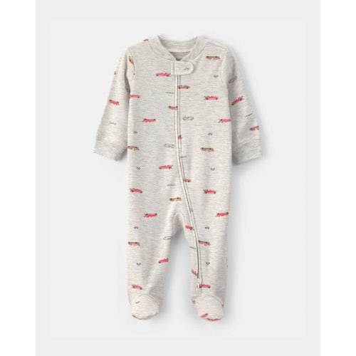 Baby Boy Race Car Snug Fit Sleep & Play Pajamas - Grey | Carter's.