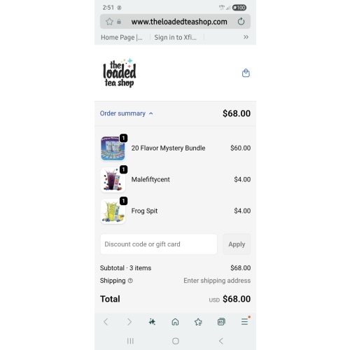 Checkout - The Loaded Tea Shop-20 mystery teas plus 2 free