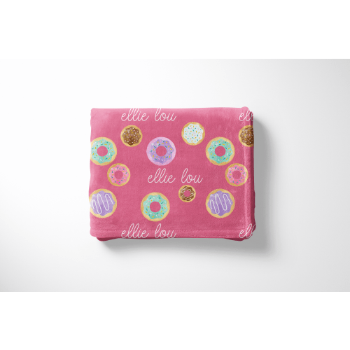 Pink Donuts Minky Name Blanket – The Little Lemons Company