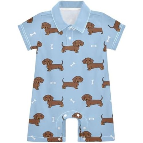 Baby Outfit Short Sleeve Polo Romper Neutral Baby Clothes 0-24 Months for Boys Girls