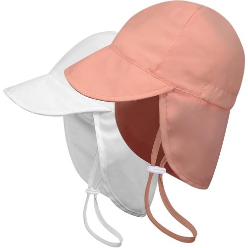 2 Pack Baby Sun Hats UPF 50+ Toddler Beach Hat for Girls Boys 0-4 Years