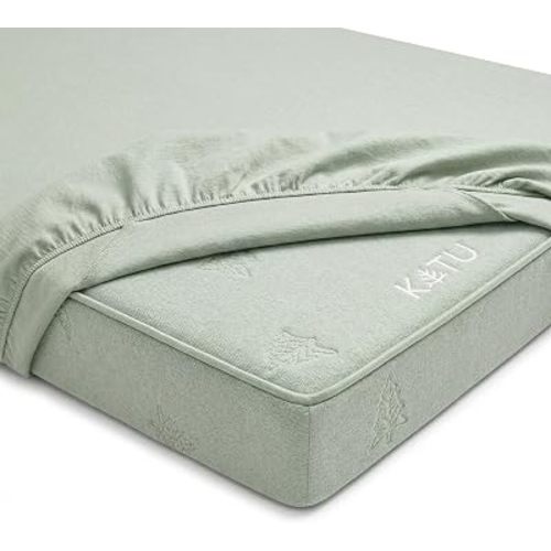 KATU 100% Organic Cotton Waterproof Crib Mattress Protector Pad for Baby/Toddler Safe Non-Toxic Breathable Noiseless Fitted GOTS Certified