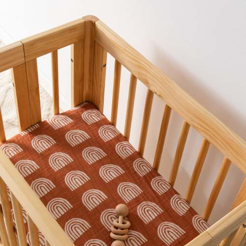 All-Stages Bassinet Sheet in GOTS Certified Organic Muslin Cotton